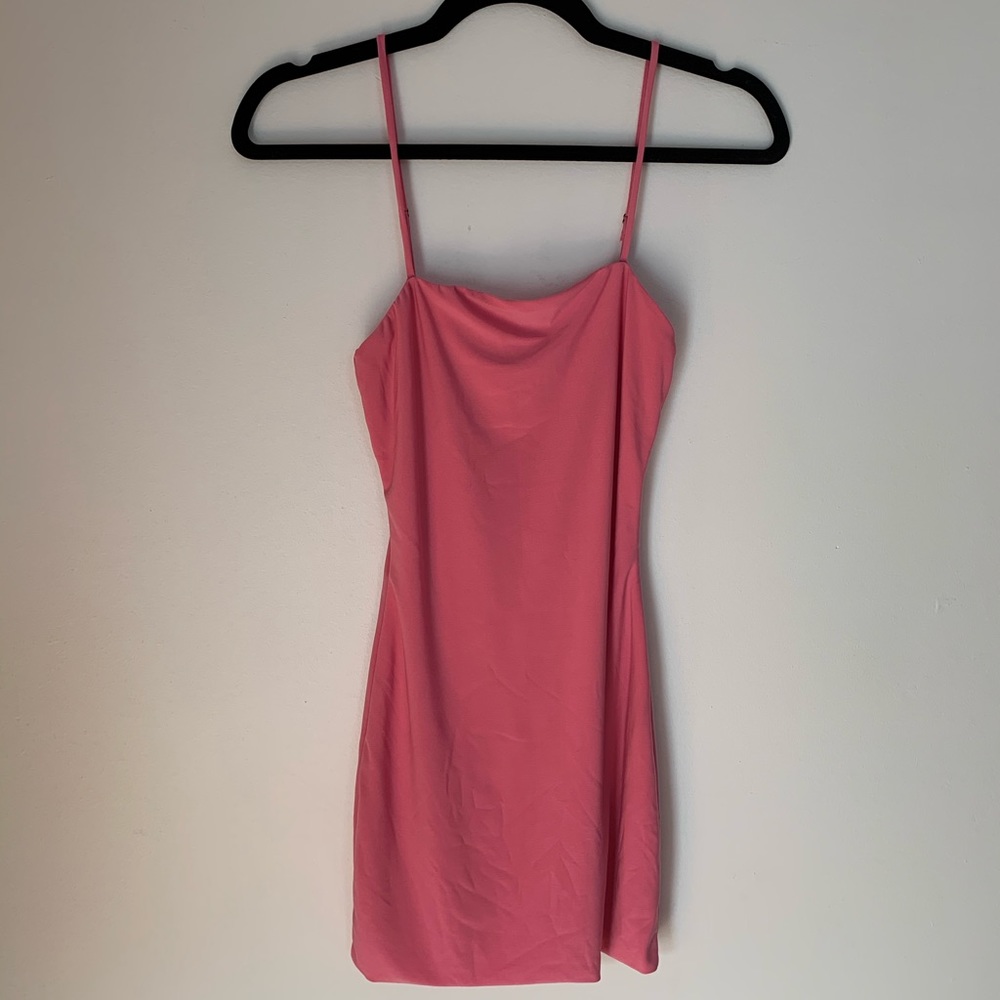 Fashion nova pink body con mini dress